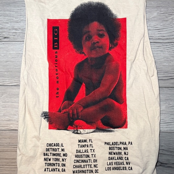 Men’s PacSun Biggie Smalls Sleeveless TankTop small Notorious BIG reg fit unisex - Picture 3 of 8